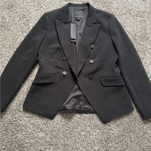 Banana Republic Black Double-Breasted Blazer